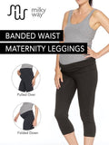 Banded Capri Leggings in Black