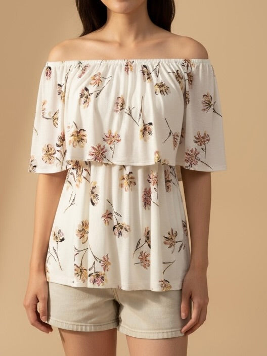 Magnolia Off Shoulder Maternity and Nursing Blouse