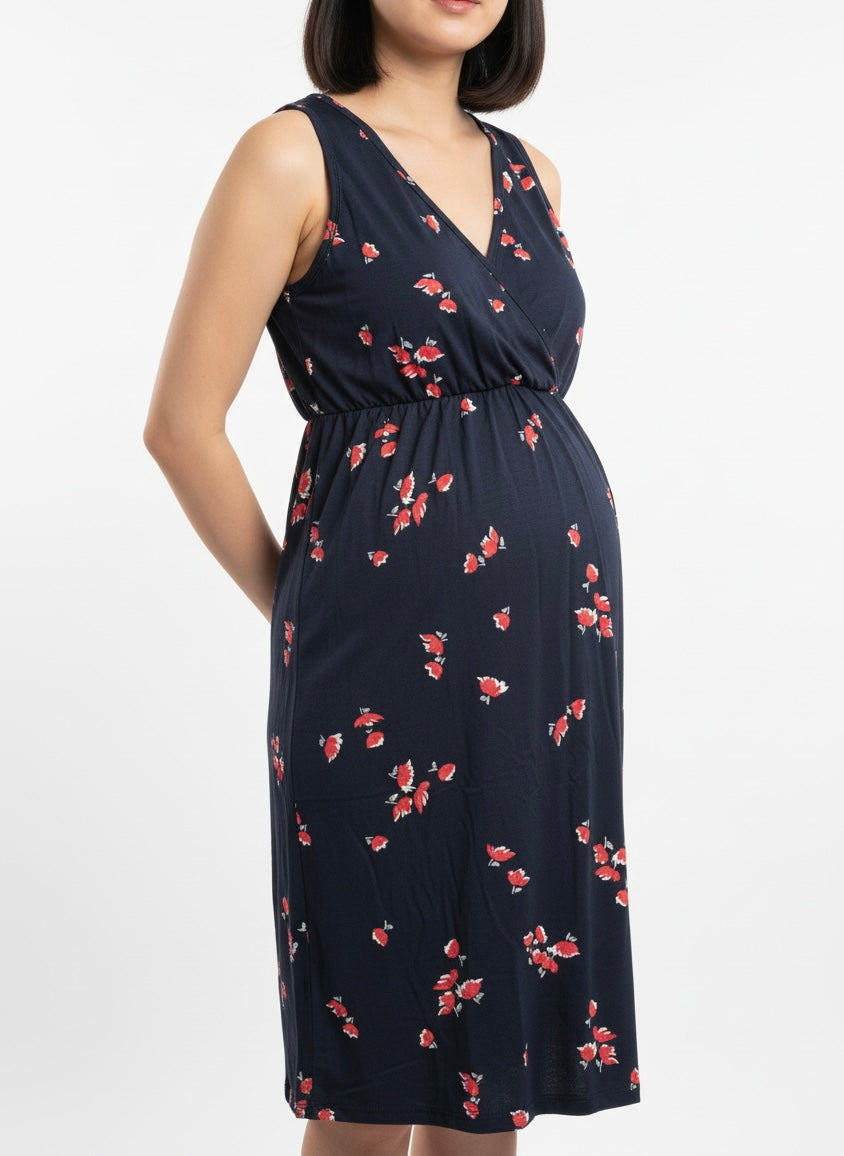 Sleeveless Tulip Maternity and Nursing Nightie