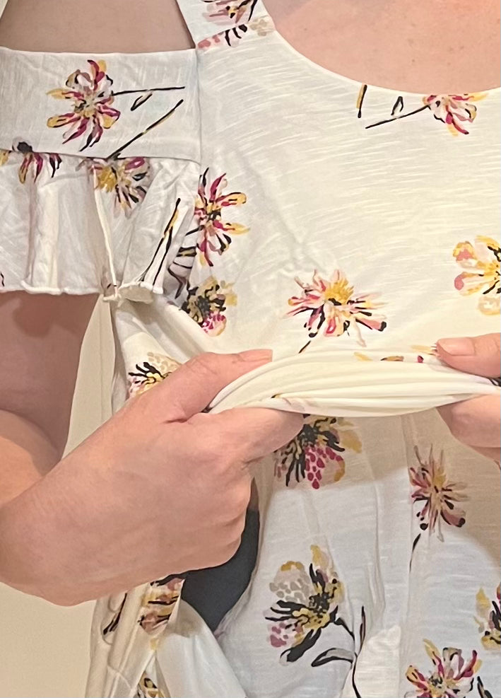 Magnolia Flutter Sleeve Maternity and Nursing Blouse