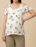 Magnolia Flutter Sleeve Maternity and Nursing Blouse